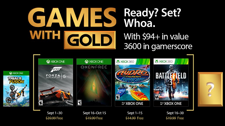 Games With Gold For September 2017
