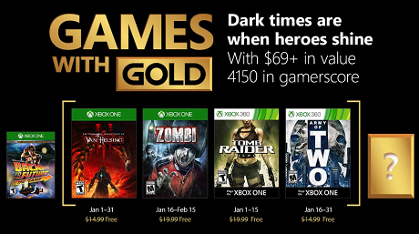 Games With Gold For January 2018