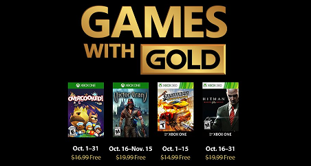 Games With Gold For Ocotber 2018